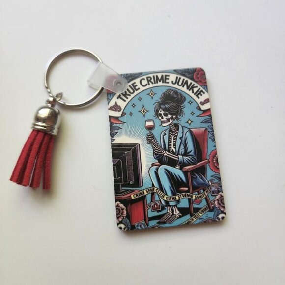 Crime Junkie Keychain Keyring Purse Charm - Picture 1 of 5
